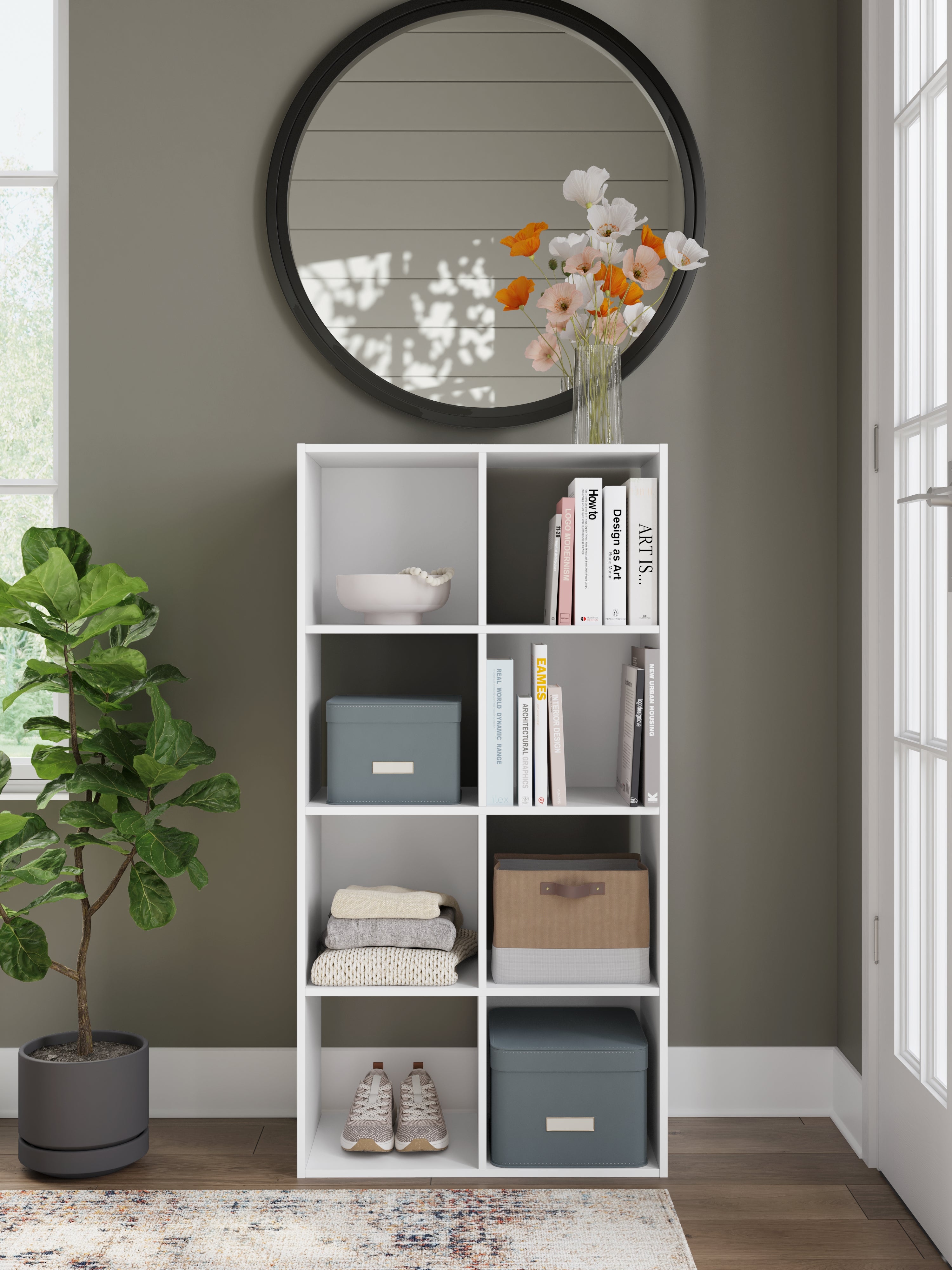 Family Deals Furniture - Ashley Furniture - Onita Eight Cube Organizer - Eight Cube Organizer / White - EA9630-4X2