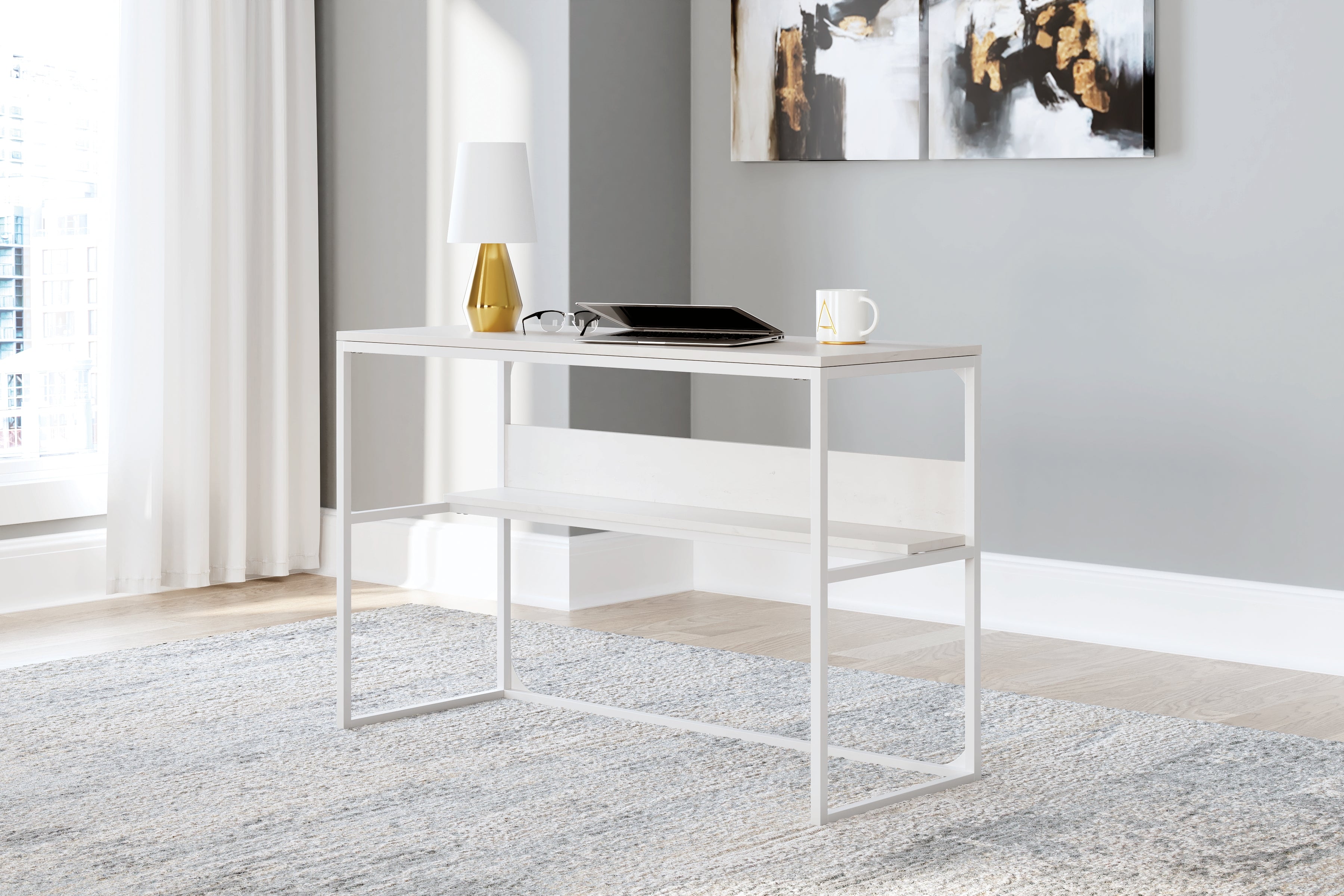 Family Deals Furniture - Ashley Furniture - Deznee Office Desk - Home Office Desk / White - H162-14