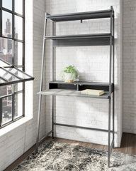 Family Deals Furniture - Ashley Furniture - Yarlow Office Desk - Home Office Desk and Shelf / Black - H215-27