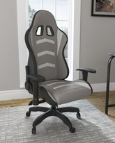 Family Deals Furniture - Ashley Furniture - Lynxtyn Desk Chair - Home Office Swivel Desk Chair / Black/Gray - H400-09A
