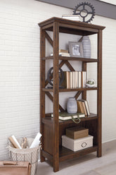Family Deals Furniture - Ashley Furniture - Baldridge Bookcase - Large Bookcase / Rustic Brown - H675-17