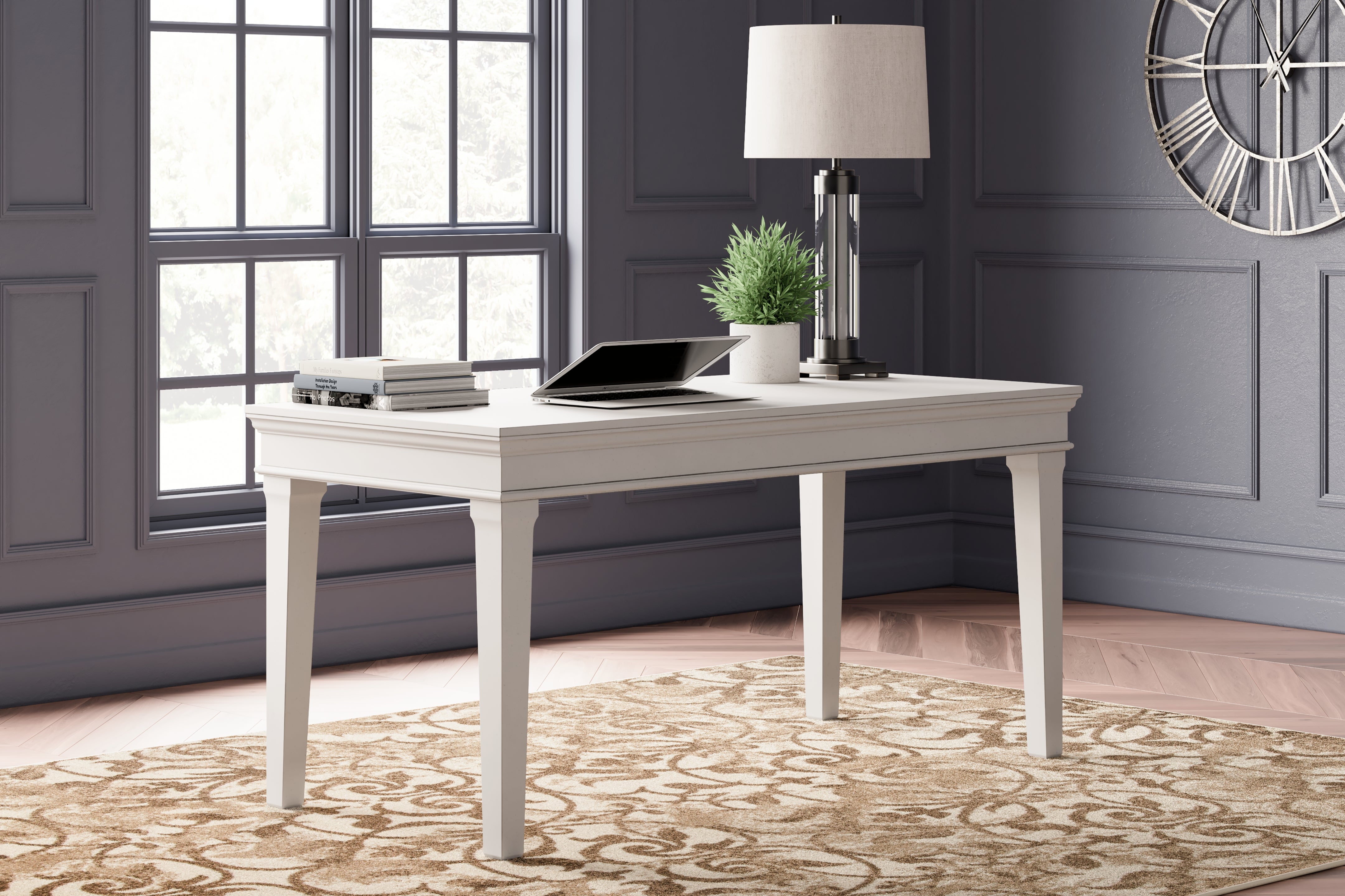 Family Deals Furniture - Ashley Furniture - Kanwyn Office Desk - Home Office Desk / Whitewash - H777-44