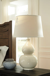 Family Deals Furniture - Ashley Furniture - Saffi Lighting - Table Lamp (Set of 2) / Cream - L100074X2