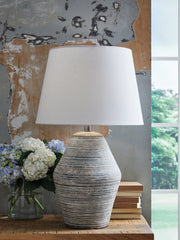 Family Deals Furniture - Ashley Furniture - Lawrock Lighting - Terracotta Table Lamp (1/CN) / Antique Blue - L100834