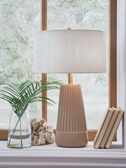 Family Deals Furniture - Ashley Furniture - Dellner Lighting - Ceramic Table Lamp (1/CN) - L100854