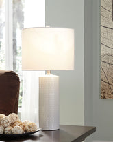 Family Deals Furniture - Ashley Furniture - Steuben Lighting - Ceramic Table Lamp (Set of 2) / White - L177904