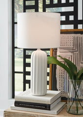 Family Deals Furniture - Ashley Furniture - Clarkland Lighting - Ceramic Table Lamp (Set of 2) / White - L177974