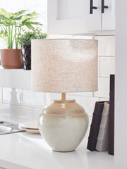 Family Deals Furniture - Ashley Furniture - Waldish Lighting - Metal Table Lamp (1/CN) / Cream/Beige - L200204