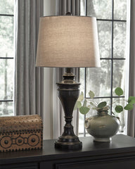Family Deals Furniture - Ashley Furniture - Darlita Lighting - Metal Table Lamp (Set of 2) / Bronze Finish - L204024