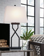 Family Deals Furniture - Ashley Furniture - Brookthrone Lighting - Metal Table Lamp (Set of 2) / Black - L204514