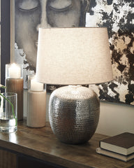 Family Deals Furniture - Ashley Furniture - Magalie Lighting - Table Lamp (Set of 2) / Antique Silver Finish - L207314X2