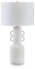 Family Deals Furniture - Ashley Furniture - Perringhill Lighting - Metal Table Lamp (1/CN) / Distressed White - L207504