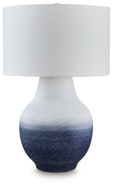 Family Deals Furniture - Ashley Furniture - Dashland Lighting - Metal Table Lamp (1/CN) / White/Navy - L207514