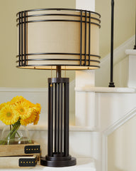 Family Deals Furniture - Ashley Furniture - Hanswell Lighting - Table Lamp (Set of 2) / Dark Brown - L208294X2