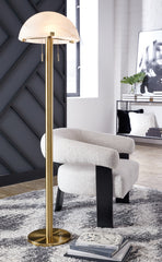 Family Deals Furniture - Ashley Furniture - Tobbinsen Lighting - Metal Floor Lamp (1/CN) / Brass Finish - L208421