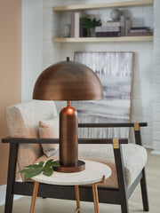 Family Deals Furniture - Ashley Furniture - Wendfield Lighting - Metal Table Lamp (1/CN) / Antique Copper Finish - L208434