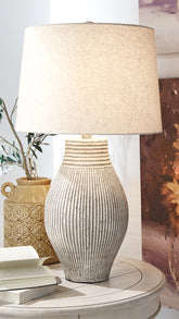 Family Deals Furniture - Ashley Furniture - Layal Lighting - Table Lamp (Set of 2) / Beige - L235634X2