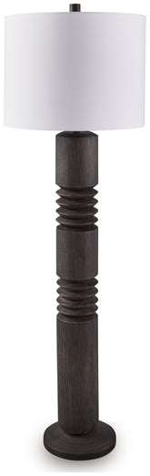 Family Deals Furniture - Ashley Furniture - Fainwell Lighting - Poly Floor Lamp (1/CN) / Distressed Black - L235861