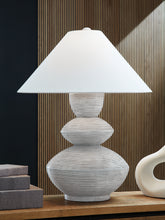 Family Deals Furniture - Ashley Furniture - Brickdon Lighting - Poly Table Lamp (1/CN) / Distressed White - L235874