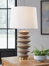 Family Deals Furniture - Ashley Furniture - Jyllyard Lighting - Poly Table Lamp (1/CN) / Brown/Gold Finish - L235944