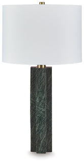 Family Deals Furniture - Ashley Furniture - Keegan Lighting - Marble Table Lamp (1/CN) / Green - L429084