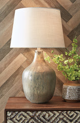 Family Deals Furniture - Ashley Furniture - Mari Lighting - Table Lamp (Set of 2) / Gray/Gold Finish - L430664X2