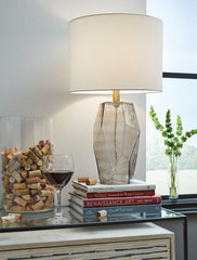 Family Deals Furniture - Ashley Furniture - Taylow Lighting - Table Lamp (Set of 2) / Gray - L430794X2