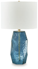 Family Deals Furniture - Ashley Furniture - Tallow Lighting - Glass Table Lamp (1/CN) / Blue - L430854