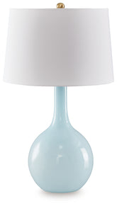 Family Deals Furniture - Ashley Furniture - Rylanton Lighting - Glass Table Lamp (1/CN) / Aqua - L430874