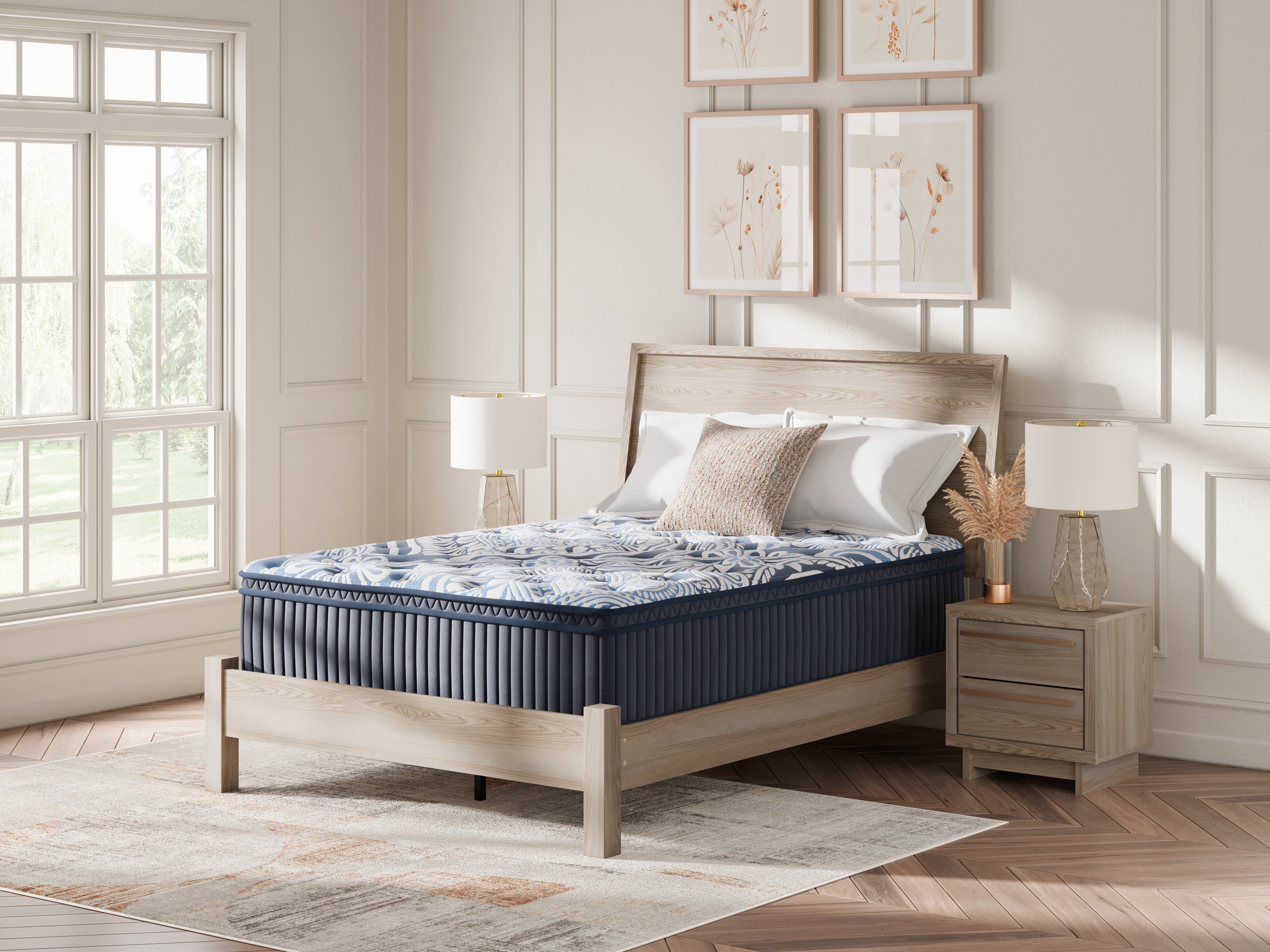 Family Deals Furniture - Ashley Furniture - Plush Luxe 2.0 Mattresses - Queen / Blue - M49731