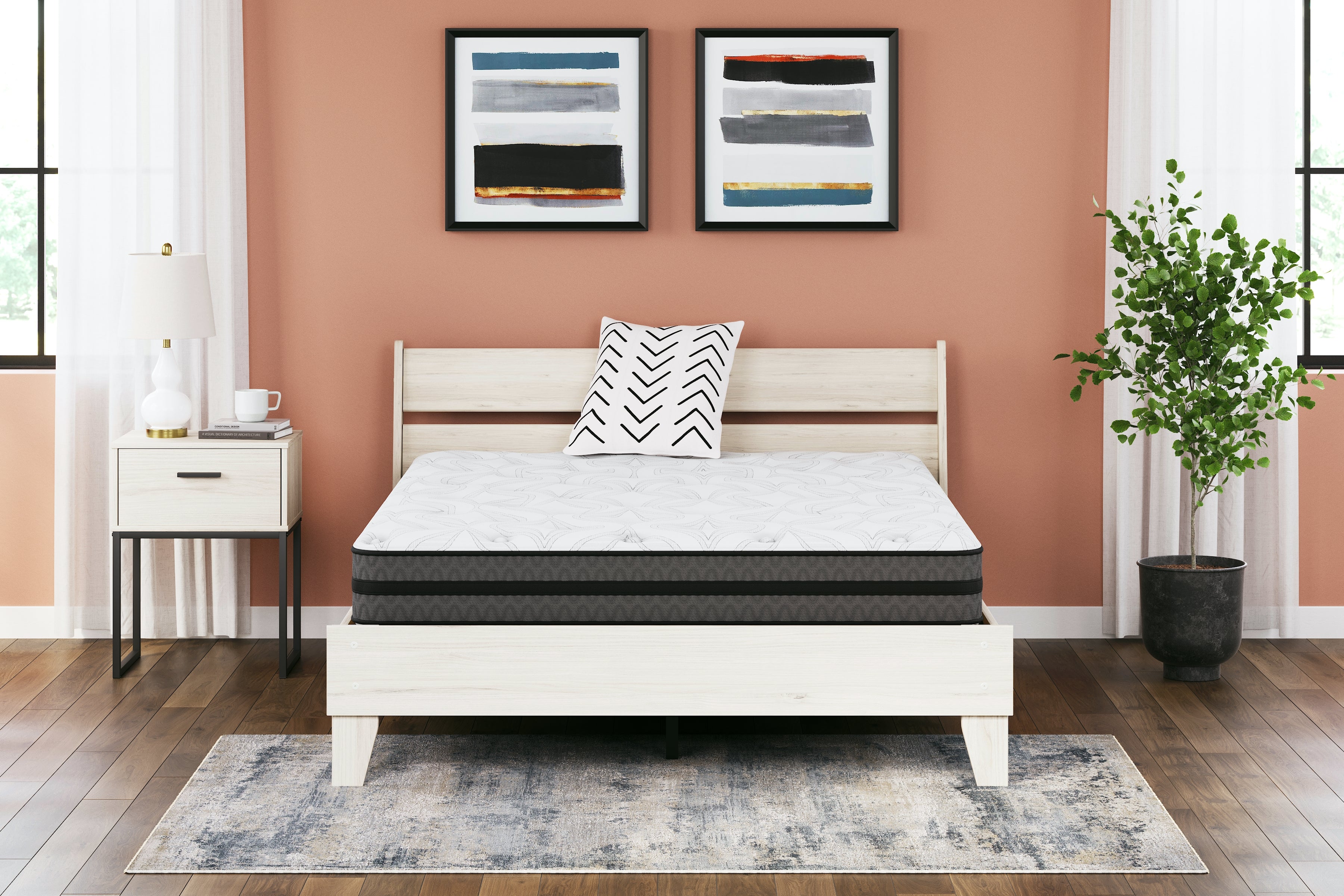 Family Deals Furniture - Ashley Furniture - 10 Inch Pocketed Hybrid Mattresses - Twin / White - M58911