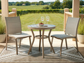 Family Deals Furniture - Ashley Furniture - Mission Beach Outdoor - Chairs w/Table Set (3/CN) / Beige - PCP200-050