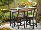 Family Deals Furniture - Ashley Furniture - Shoreline Beach Outdoor - Counter Table Set (3/CN) / Black/Beige - PCP221-113