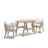 Family Deals Furniture - Ashley Furniture - Ivory Vine Outdoor - Chairs w/CUSH/Table Set (3/CN) - PCP352-050