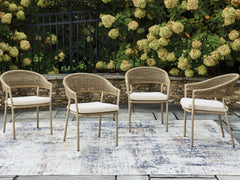 Family Deals Furniture - Ashley Furniture - Orchard Beach Outdoor - Arm Chair With Cushion (4/CN) - PCP373-601A