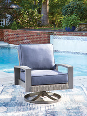 Family Deals Furniture - Ashley Furniture - Half Moon Beach Outdoor - Swivel Lounge w/ Cushion - PCP418-821