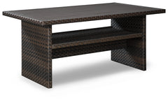 Family Deals Furniture - Ashley Furniture - Easy Isle Outdoor - RECT Multi-Use Table / Dark Brown/Beige - P455-625