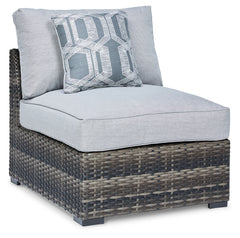 Family Deals Furniture - Ashley Furniture - Harbor Court Outdoor - Ottoman with Cushion / Gray - P459-814