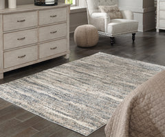 Family Deals Furniture - Ashley Furniture - Gizela Rug - 5'3" x 7'3" Rug / Ivory/Beige/Gray - R404862