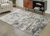 Family Deals Furniture - Ashley Furniture - Gerdie Rug - 7'10" x 10' Rug / Cream/Gray - R404991