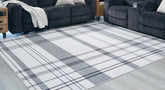 Family Deals Furniture - Ashley Furniture - Kaidlow Rug - 7'7" x 9'8" Washable Rug / Gray/Cream - R405911