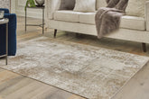 Family Deals Furniture - Ashley Furniture - Grifflain Rug - 5'1" x 7' Washable Rug / Tan/Brown/Gray - R406232