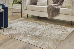 Family Deals Furniture - Ashley Furniture - Grifflain Rug - 5'1" x 7' Washable Rug / Tan/Brown/Gray - R406232