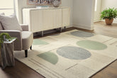 Family Deals Furniture - Ashley Furniture - Dallane Rug - 8' x 10' Rug / Linen/Blue/Green - R406351