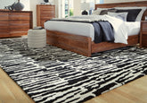 Family Deals Furniture - Ashley Furniture - Bramshaw Rug - 10' x 14' Rug / Black/Ivory - R406760