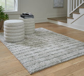 Family Deals Furniture - Ashley Furniture - Laddway Rug - 8' x 10' Rug / Cream/Green - R406881
