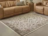 Family Deals Furniture - Ashley Furniture - Beritham Rug - Large Rug / Blue/Brown/Beige - R407261