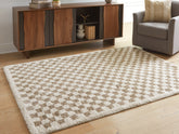 Family Deals Furniture - Ashley Furniture - Karamen Rug - Large Rug / Taupe/Ivory - R407341