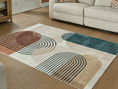 Family Deals Furniture - Ashley Furniture - Farrendale Rug - Washable 8' x 10' Area Rug / Multi - R407381