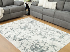 Family Deals Furniture - Ashley Furniture - Tobinbury Rug - Washable 5' x 7' Area Rug / Gray - R407422
